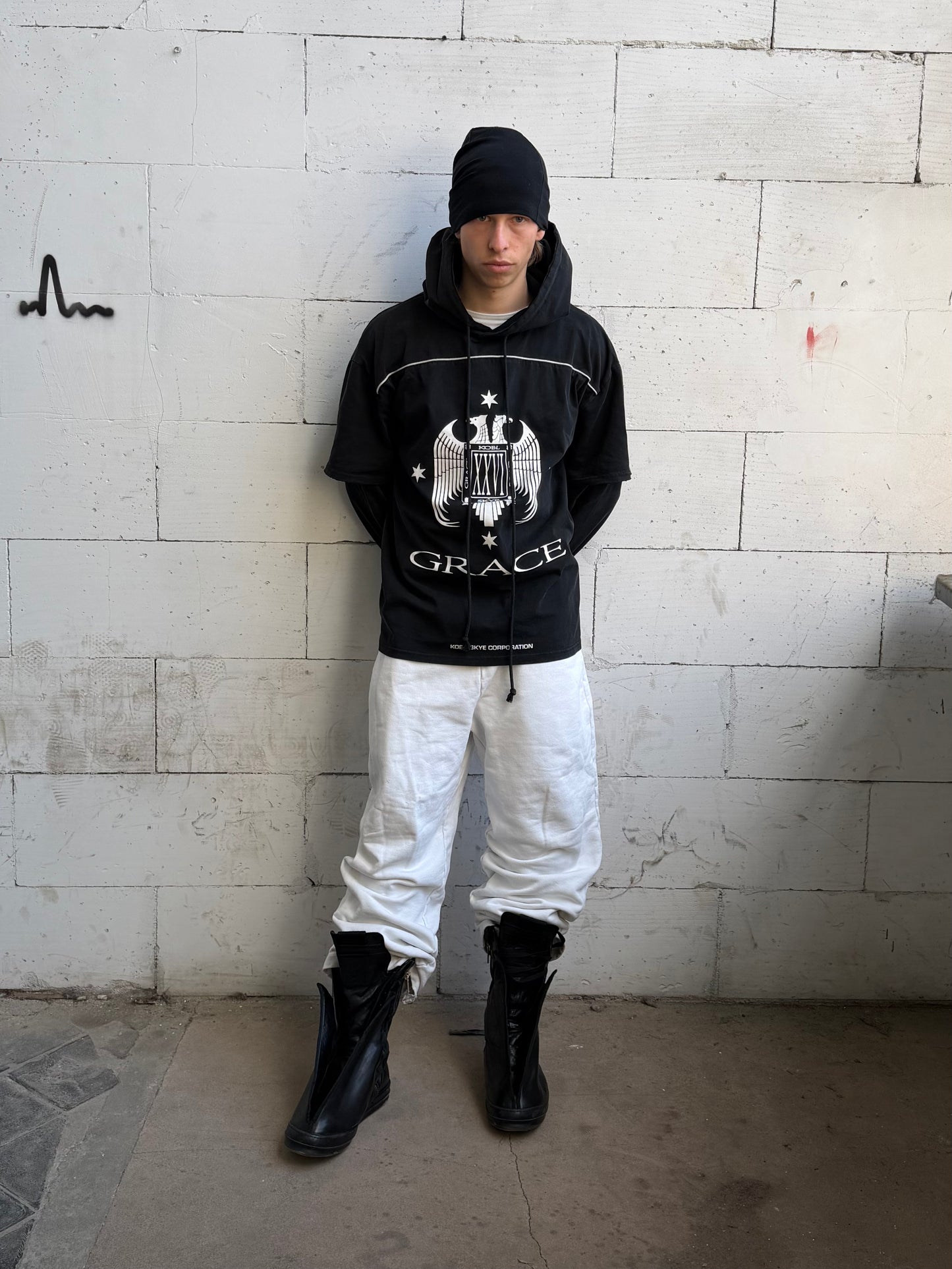 GR DOUBLE LAYER THIN OVERSIZED HOODIE