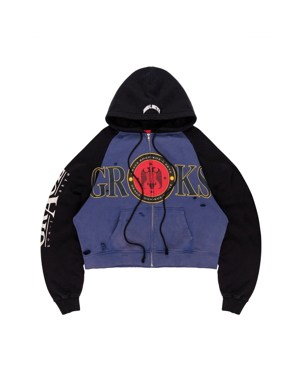 GR BLUE ZIP HOODIE