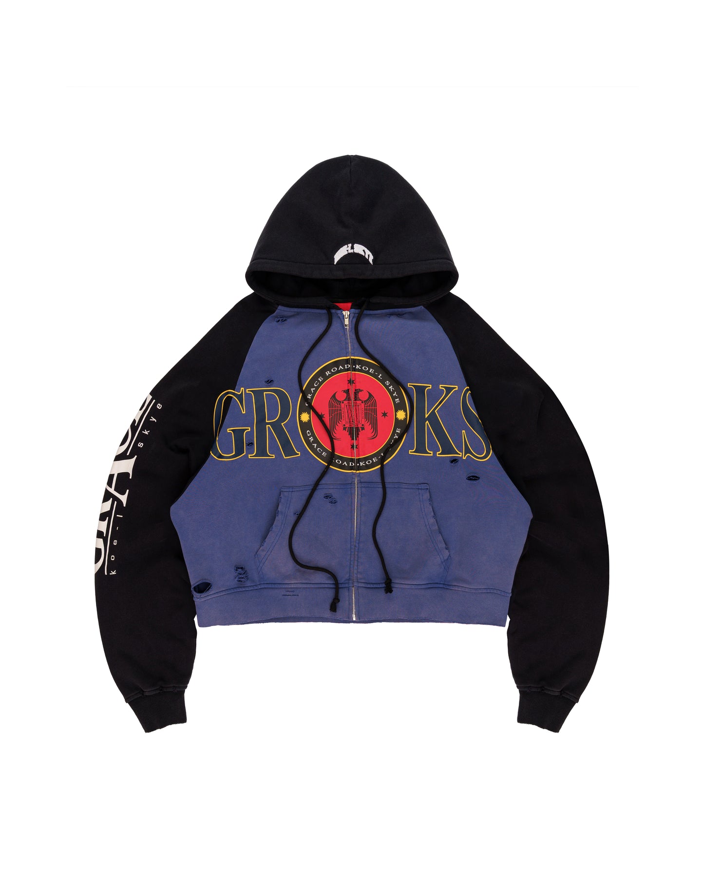 GR BLUE ZIP HOODIE