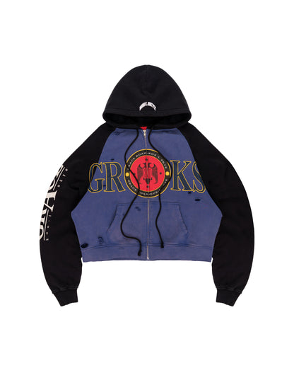 GR BLUE ZIP HOODIE