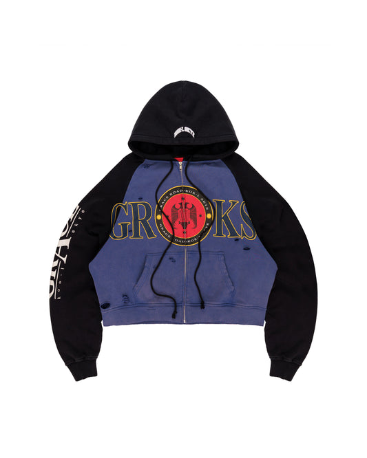 GR BLUE ZIP HOODIE