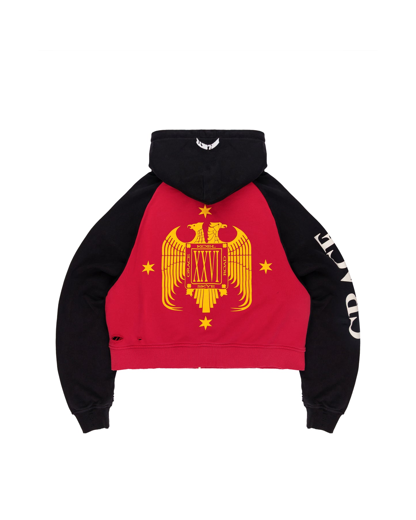GR RED ZIP HOODIE
