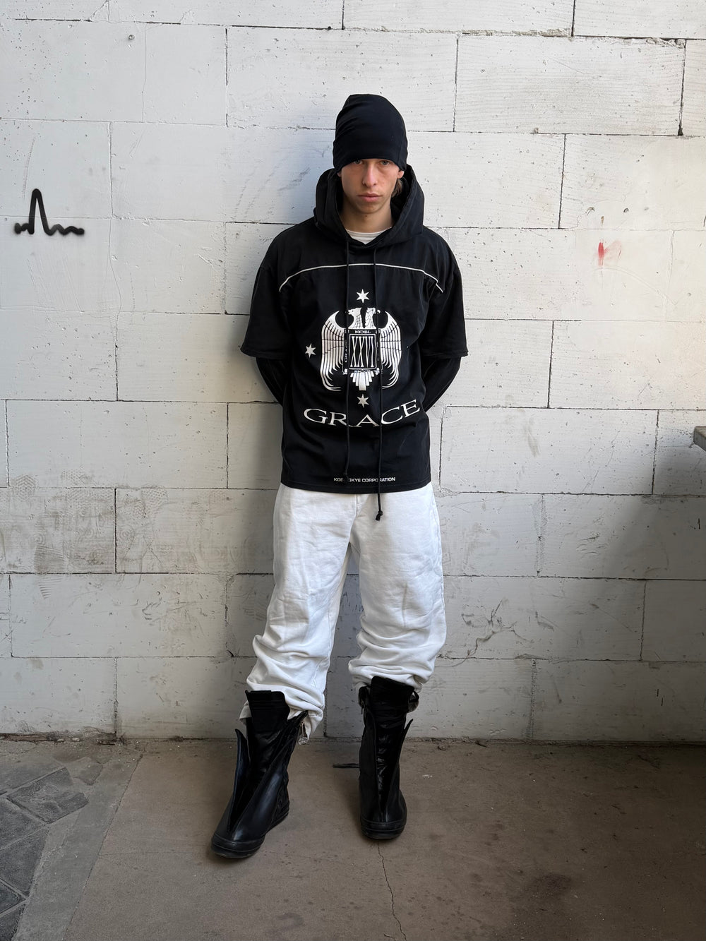 GR DOUBLE LAYER THIN OVERSIZED HOODIE