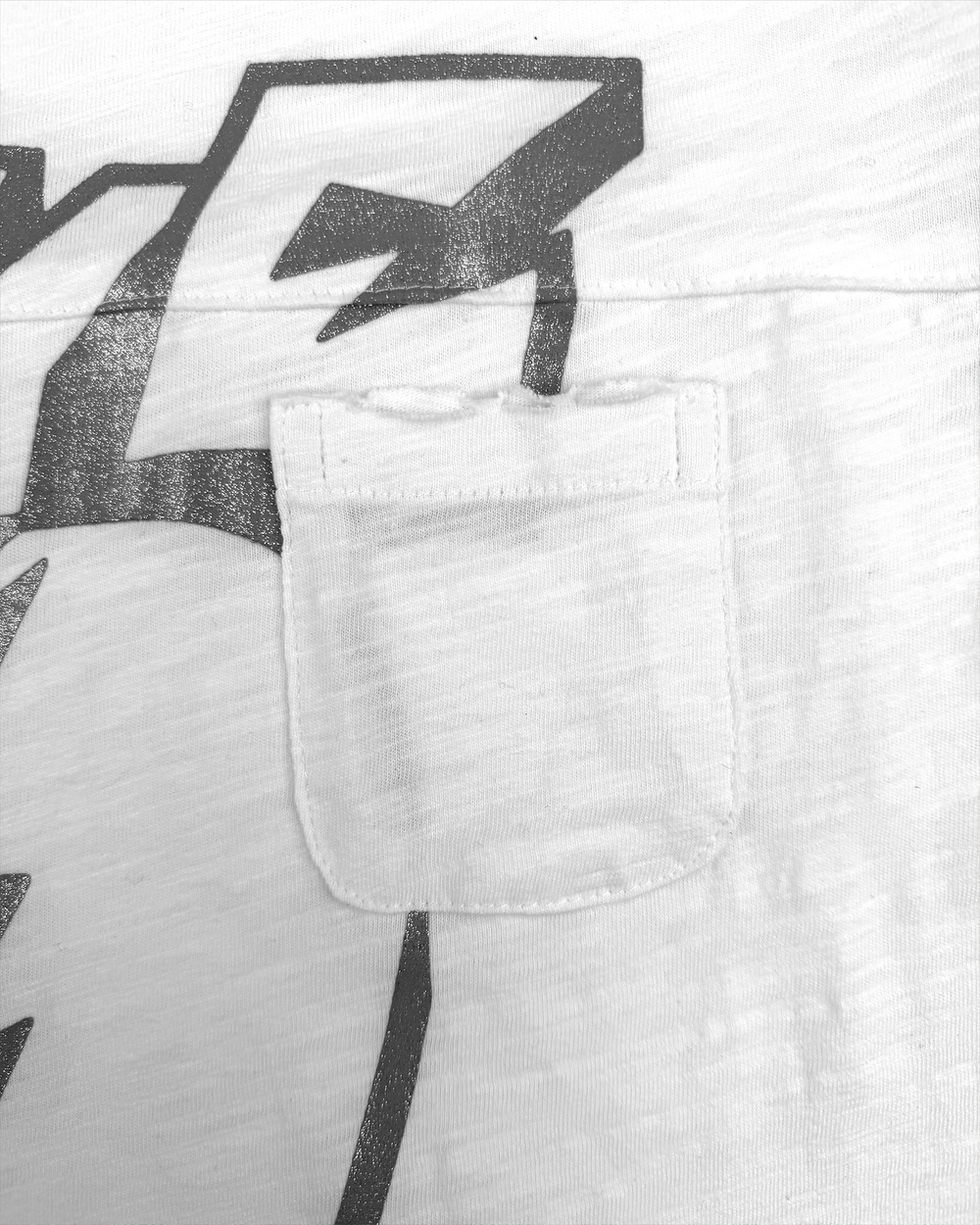 WHITE SLUB COTTON TEE
