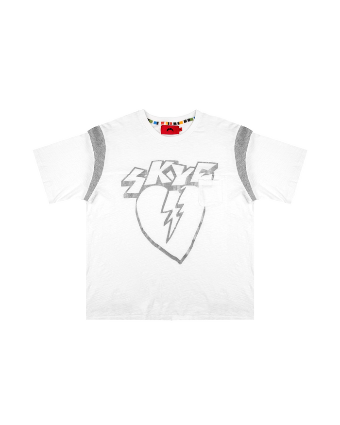 WHITE SLUB COTTON TEE